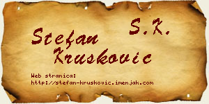 Stefan Krušković vizit kartica